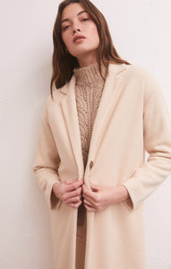 Mason Knit Coat, Light Oatmeal Heather