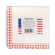 Gingham Flag Paper Napkin [Set of 24]