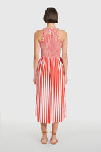 Stroll Dress, Red Stripes