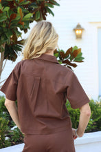 Denim Pocket Top, Chocolate