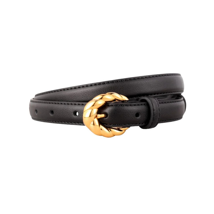Gold Coil Belt, Black