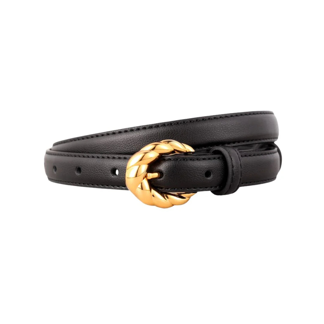Gold Coil Belt, Black