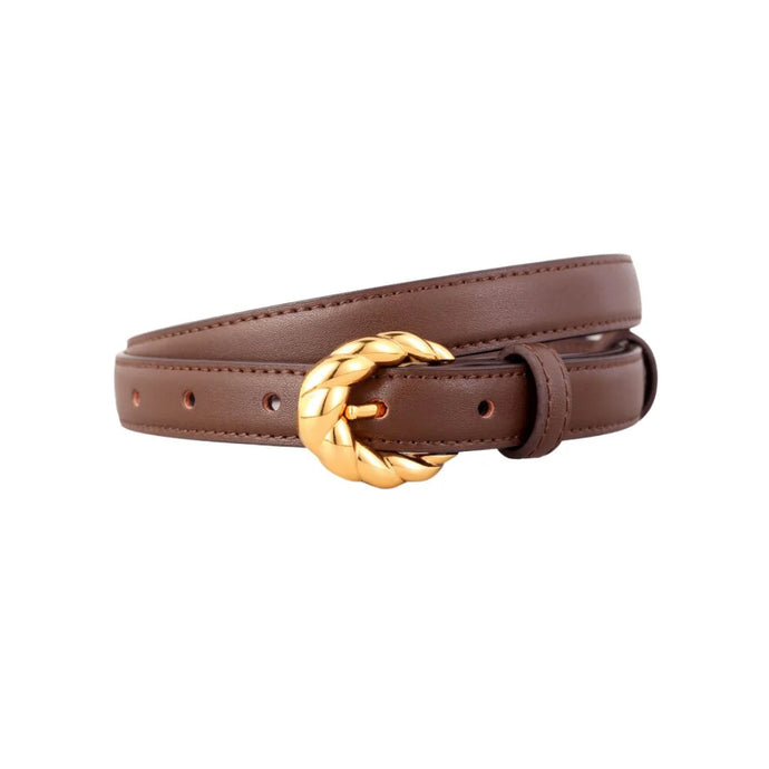 Gold Coil Belt, Brown