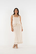 Capri Knit Skirt, Blanc Petals