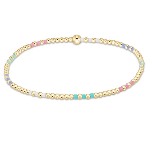 Hope Joy Pattern 2mm Bead Bracelet, Hot Mess