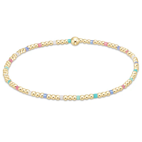 Hope Sincerity Pattern 2mm Bead Bracelet, Hot Mess