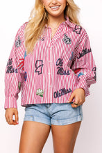 Ole Miss Mini Icon Striped Button Down