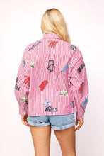 Ole Miss Mini Icon Striped Button Down