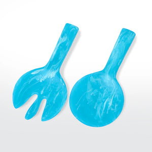 Jumbo Salad Servers, Aqua