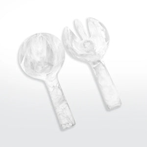 Jumbo Salad Servers, White