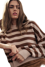 Lila Sweater, Moka Stripes