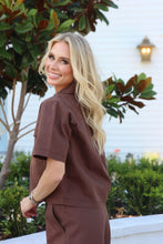 Denim Pocket Top, Chocolate