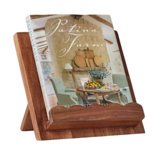 Scalloped Wood Book Stand, Natural