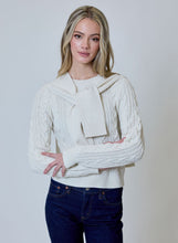 Cable Knit Sweater With Faux Cardi