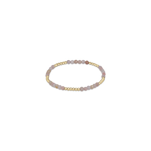 Blissful Pattern 2.5mm Bead Bracelet, Pink Opal