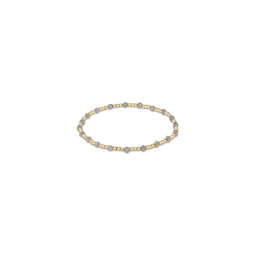 Gemstone Gold Sincerity Pattern 3mm Bead Bracelet, Labradorite
