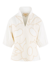 Poppy Top, Beige Bloom