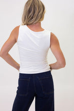 Solid Double Knit Scoop Tank, Ivory
