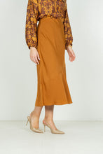 Bias Midi Skirt, Pecan