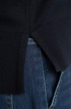 Short Sleeve V-Neck Dolman Popover Knit, Black