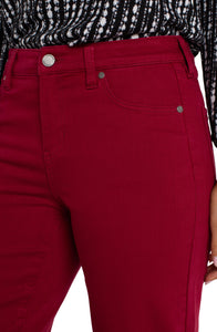 Kennedy Straight Leg Jean 28" Inseam, Garnet