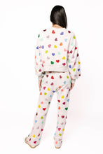 Light Grey Multi Rhinestone Heart Sweatshirt