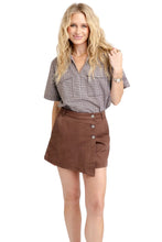 Chocolate Denim Wrap Skort