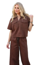 Denim Pocket Top, Chocolate
