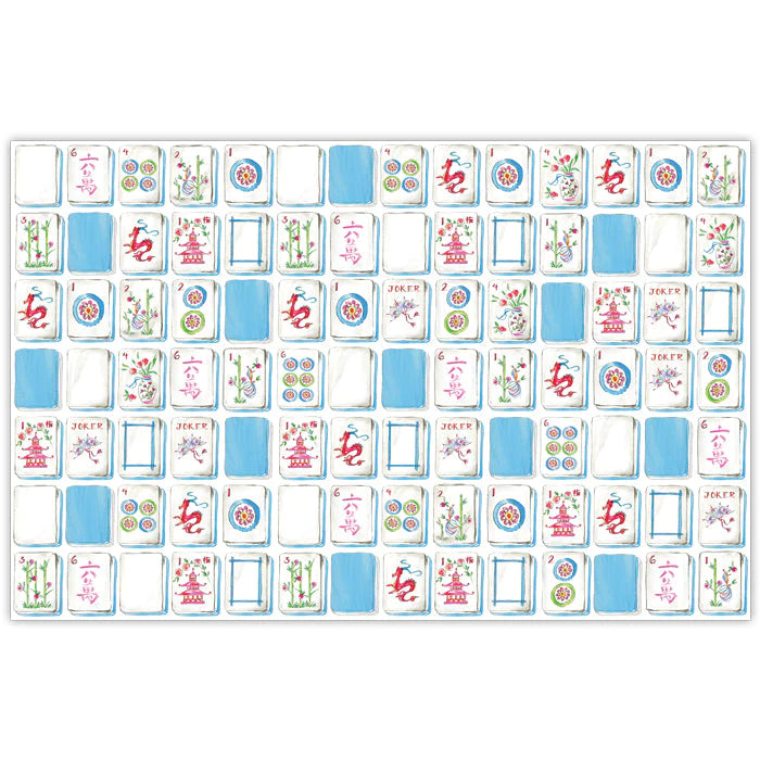 Mahjong Tiles Assortment Paper Placemats [Pack of 20]
