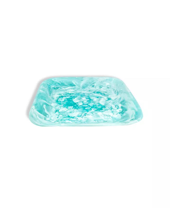 Large Square Tray, Aqua
