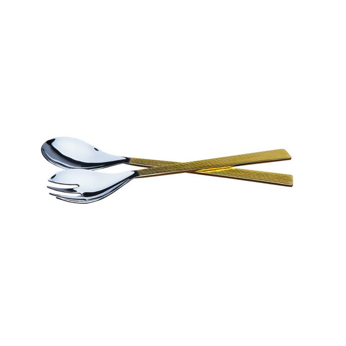 Hammered Gold Salad Servers