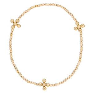 enewton Cross Gold Pattern 2mm Bead Bracelet 