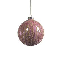 Pink Abstract Beaded Ornament
