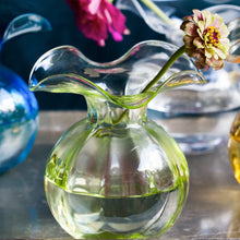 Hibiscus Glass Bud Vase, Green