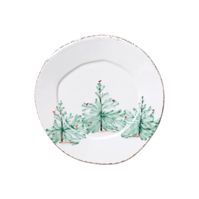 Vietri Lastra Holiday European Dinner Plate