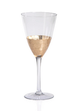 Zodax Gold Leaf Red Wine Glass
