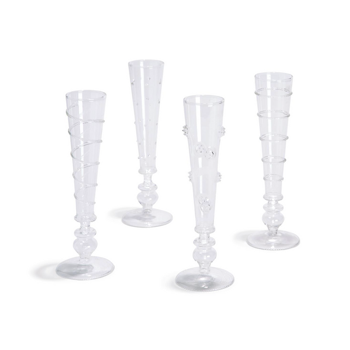 Verre Champagne Flutes [Assorted Set of 4]