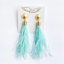 Feather Earring with Hammered Ball Post [click for more colors]