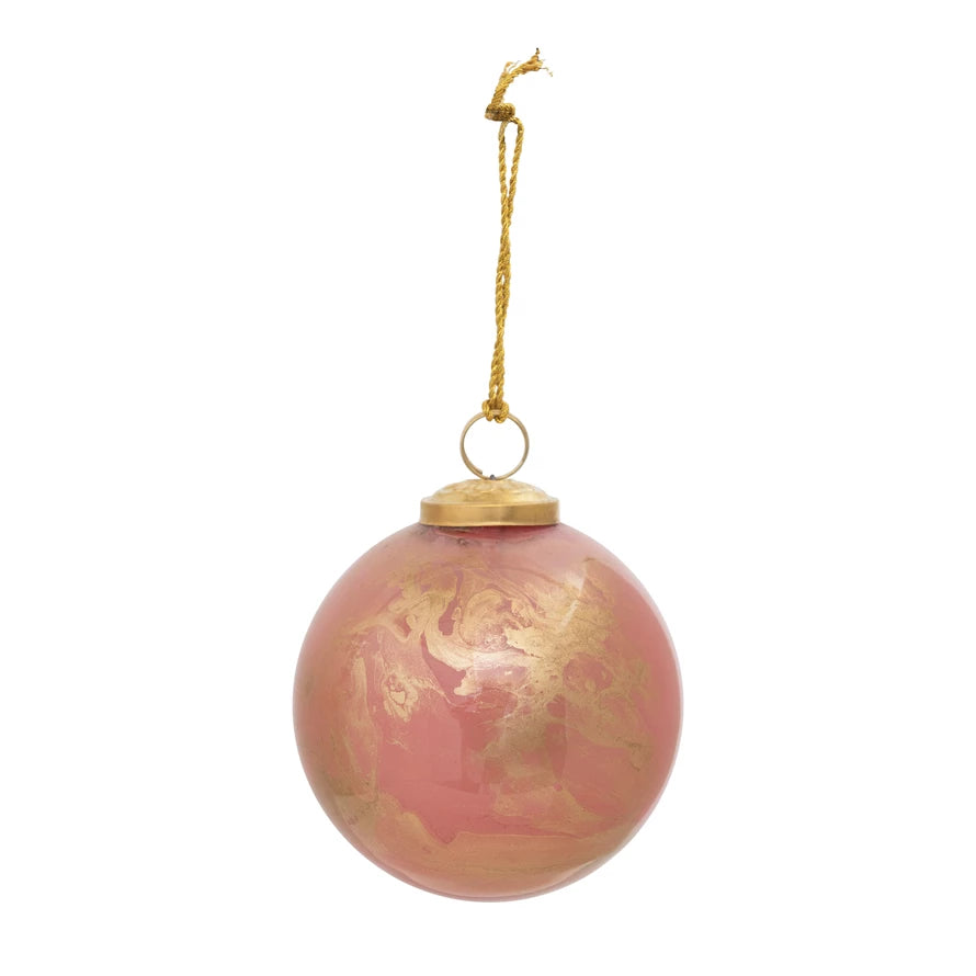 Marble Pink & Gold Ornament